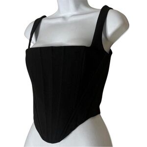 Stockholm & Other Stories Black Bustier Top Size 2 NWT